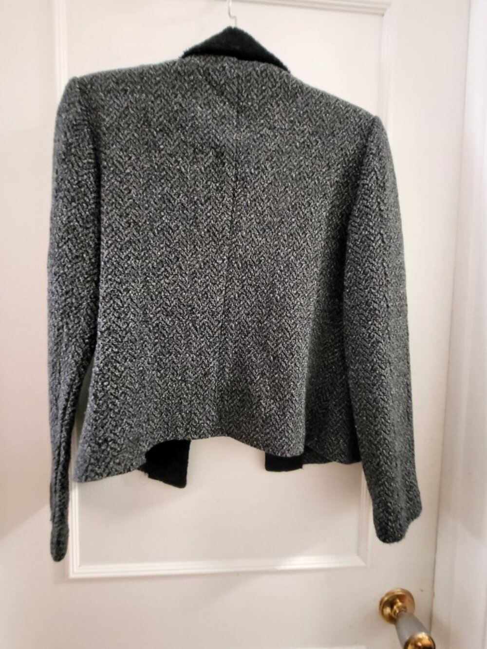 TRUE VINTAGE 90s Marabi Faux Fur Collar Wool-Blend Jacket - Size 10 - Rare - Picture 5 of 7